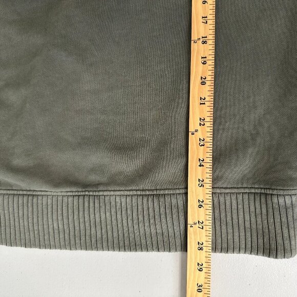 Aerie Down to Earth 1/4 Zip Sweatshirt Green Oversized Size L - Picture 6 of 8